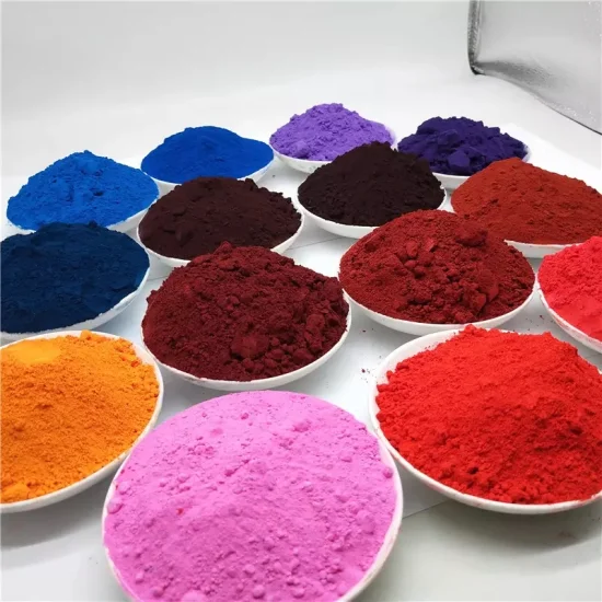 赤/黄/緑/青/黒/紫/茶色高酸化鉄鉄粉、ヘマタイト粉末顔料用